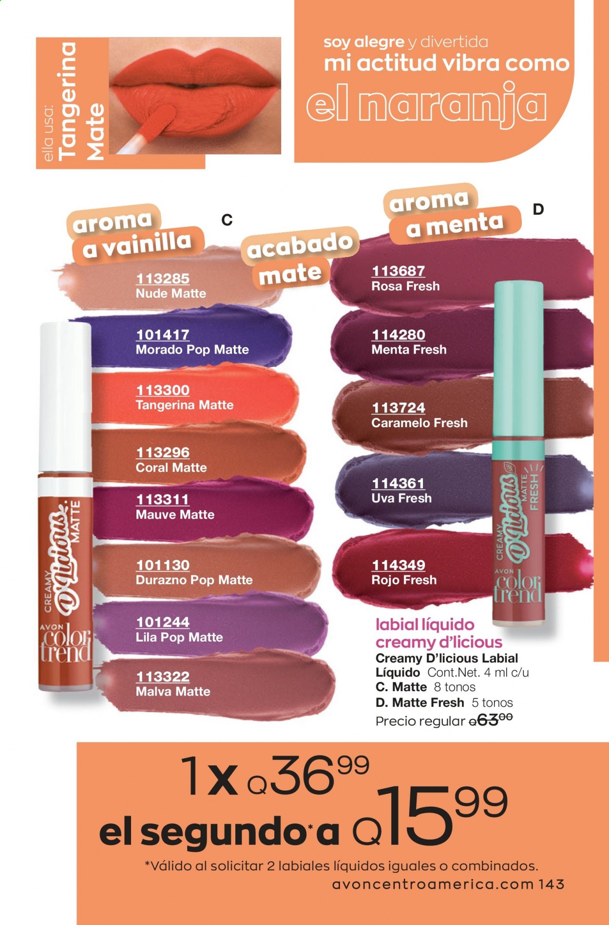 Catálogo Avon. Página 143