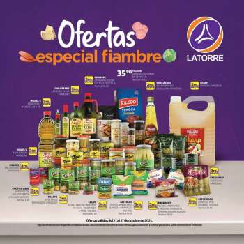 Folleto actual Supermercados La Torre - 21.10.2021 - 27.10.2021.