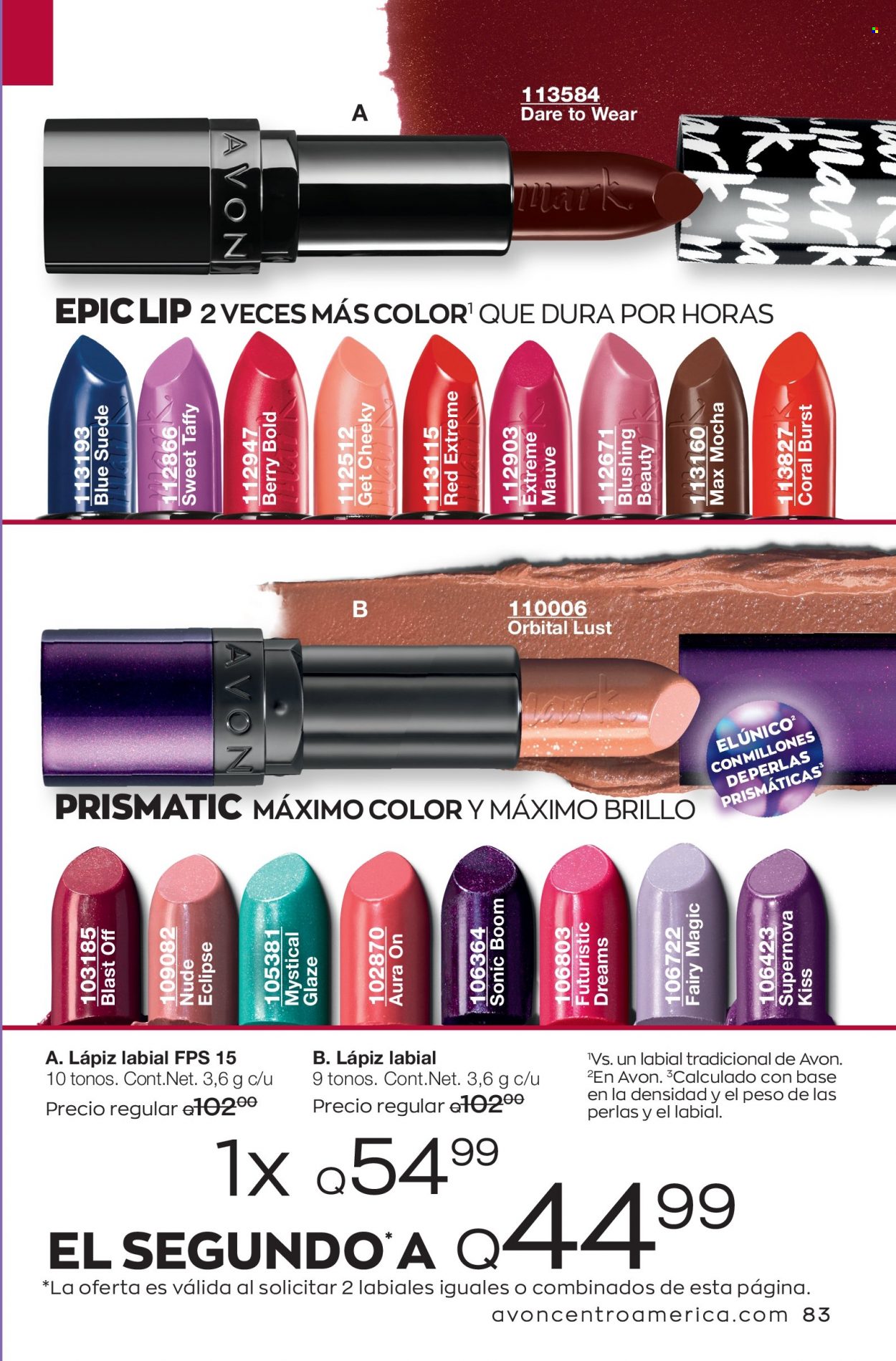 Catálogo Avon. Página 83