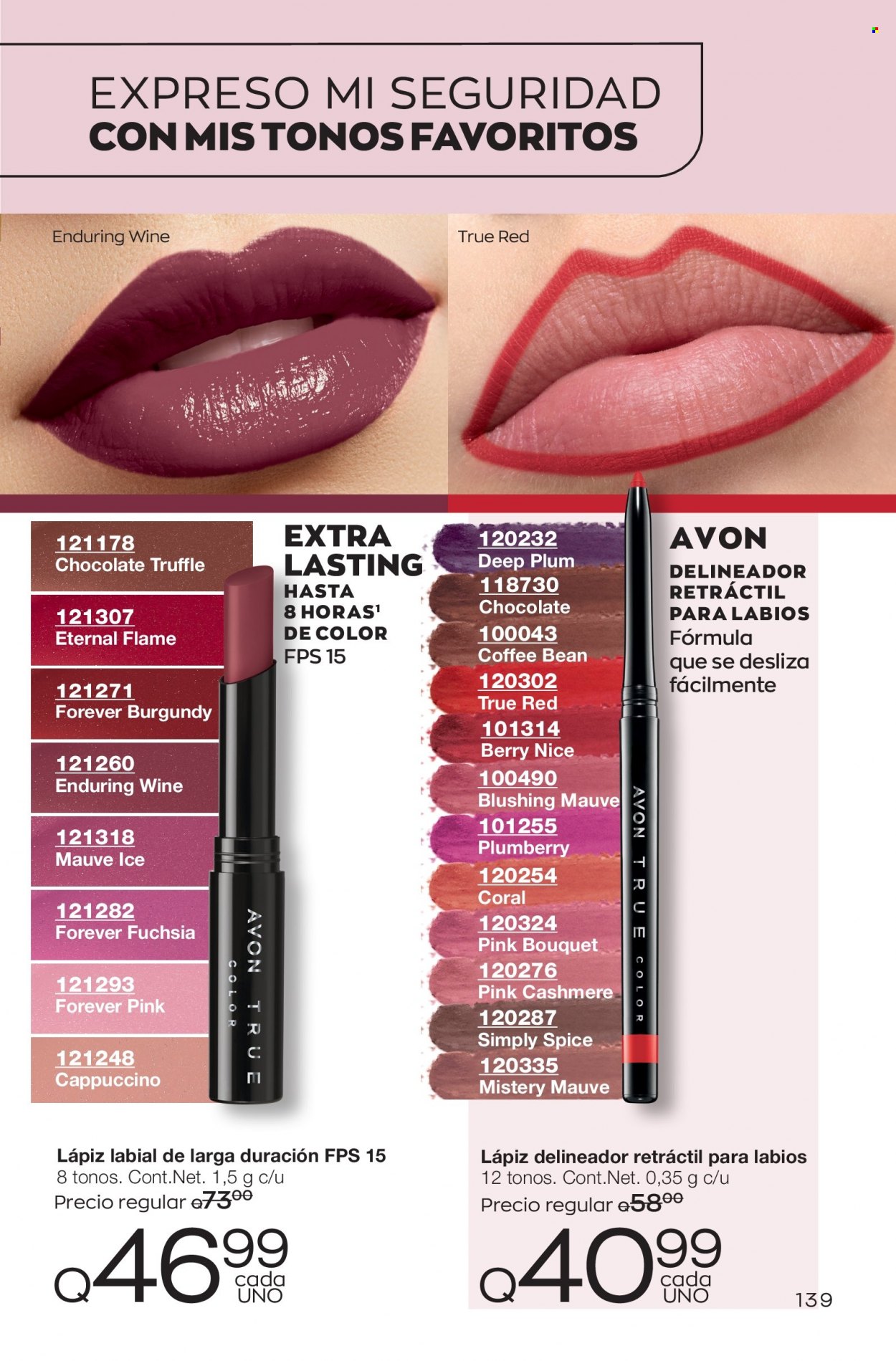 Catálogo Avon. Página 139