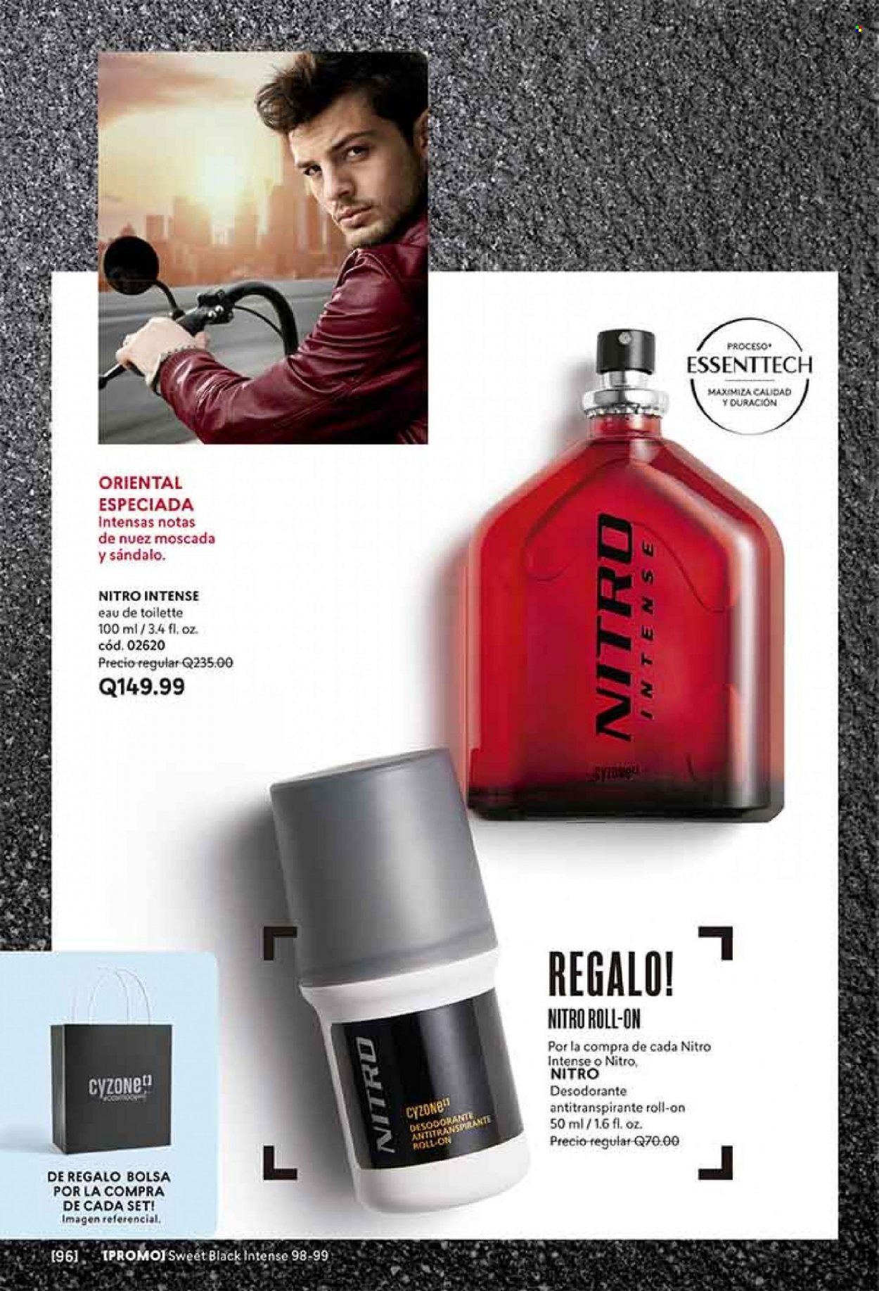 thumbnail - Folleto actual Cyzone - Ventas - desodorante de bola, eau de toilette, desodorante, antitranspirante, bolso. Página 96.