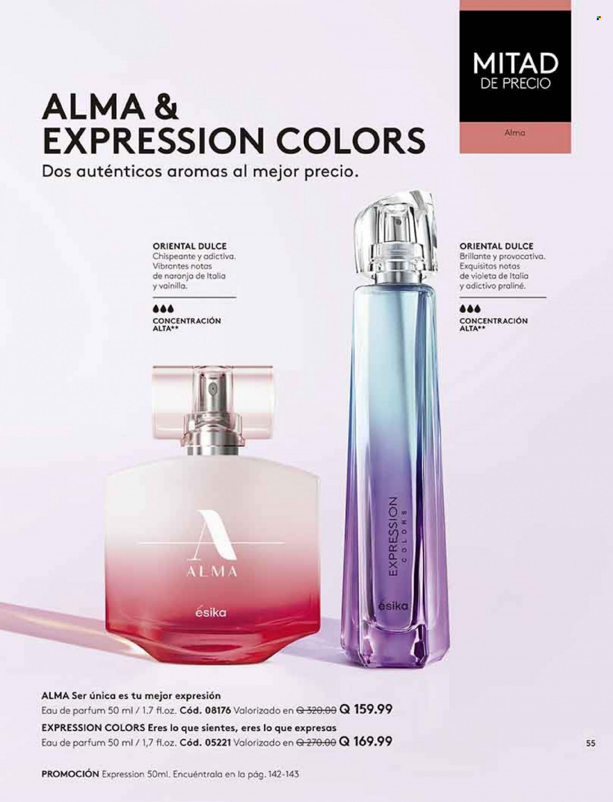 thumbnail - Folleto actual Ésika - Ventas - perfume. Página 55.