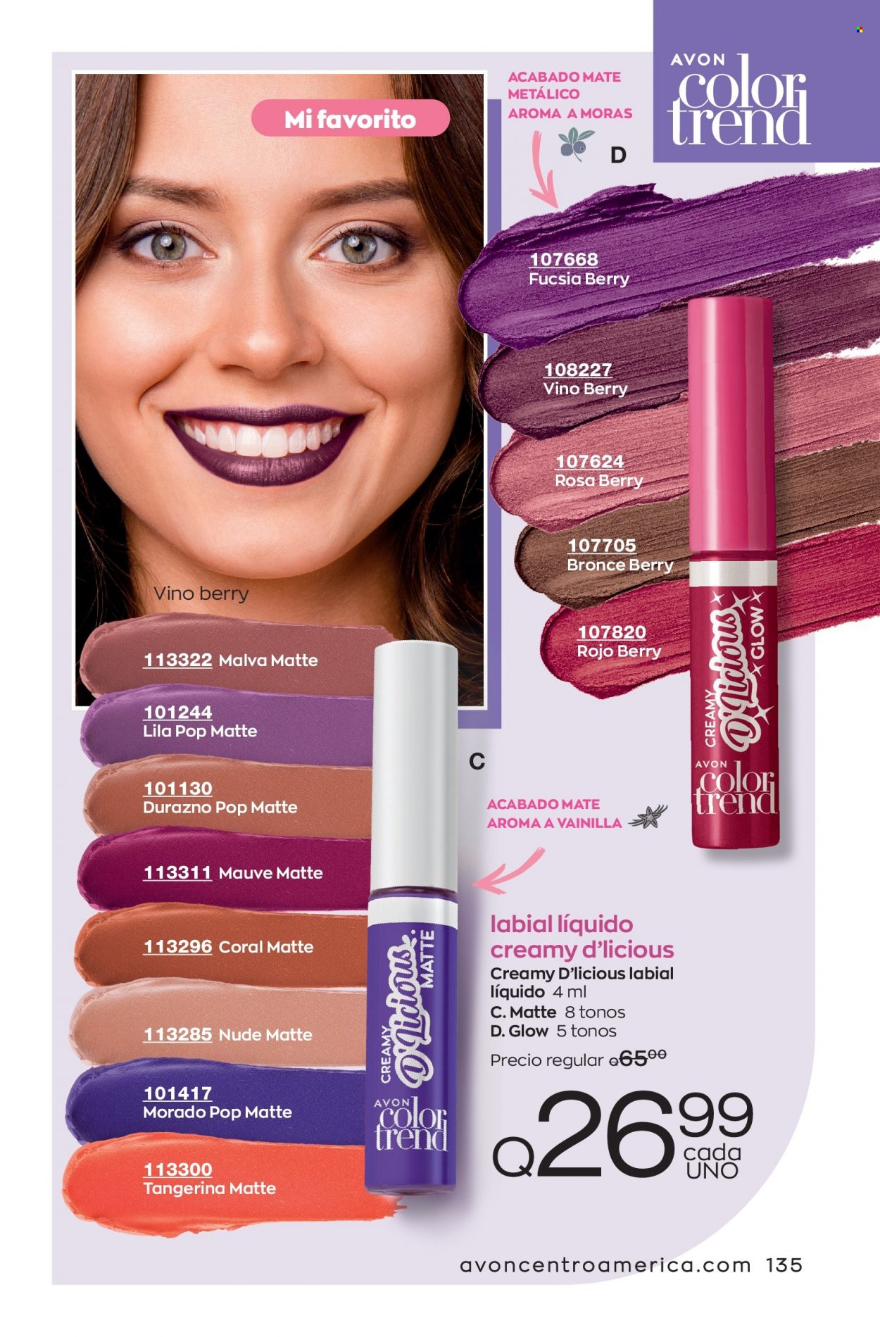 Catálogo Avon. Página 135