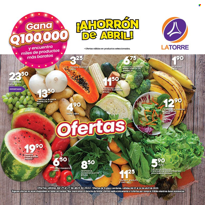 Catálogo Supermercados La Torre - 21.4.2022 - 27.4.2022. Página 1