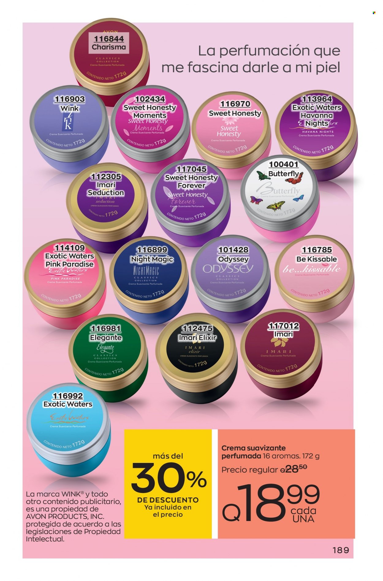 Catálogo Avon. Página 189