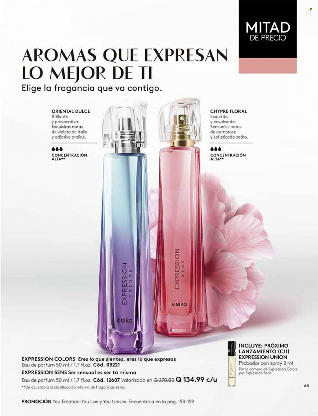 thumbnail - Folleto actual Ésika - Ventas - perfume. Página 63.