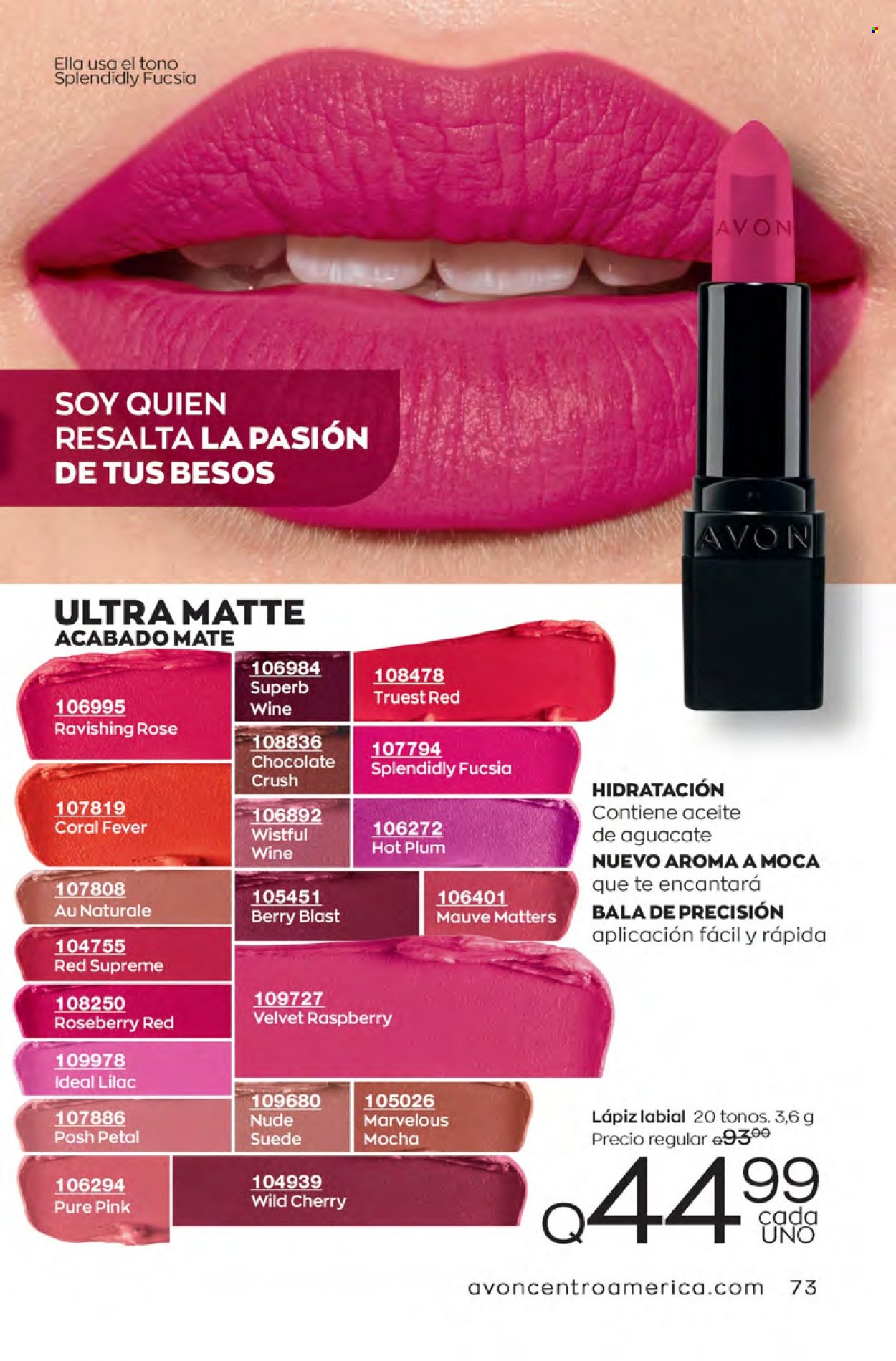 Catálogo Avon. Página 73