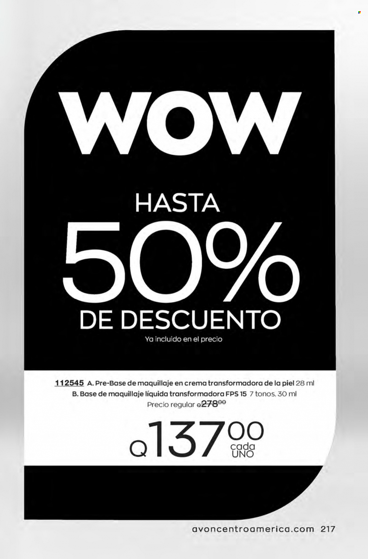 Catálogo Avon. Página 217