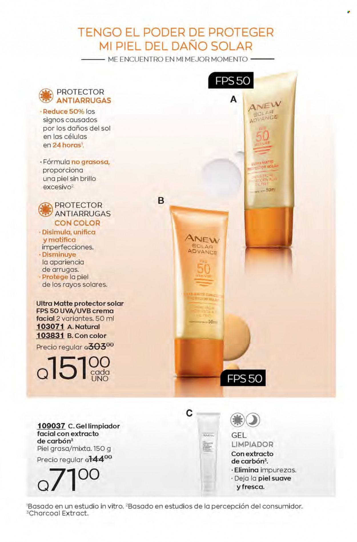 thumbnail - Folleto actual Avon - Ventas - Anew, limpiadora facial, crema facial, gel limpiador, crema, protector solar. Página 234.