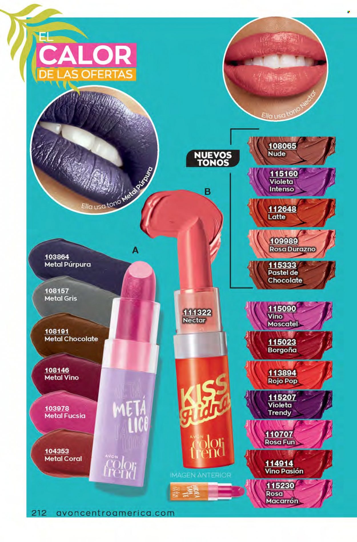 Catálogo Avon. Página 212