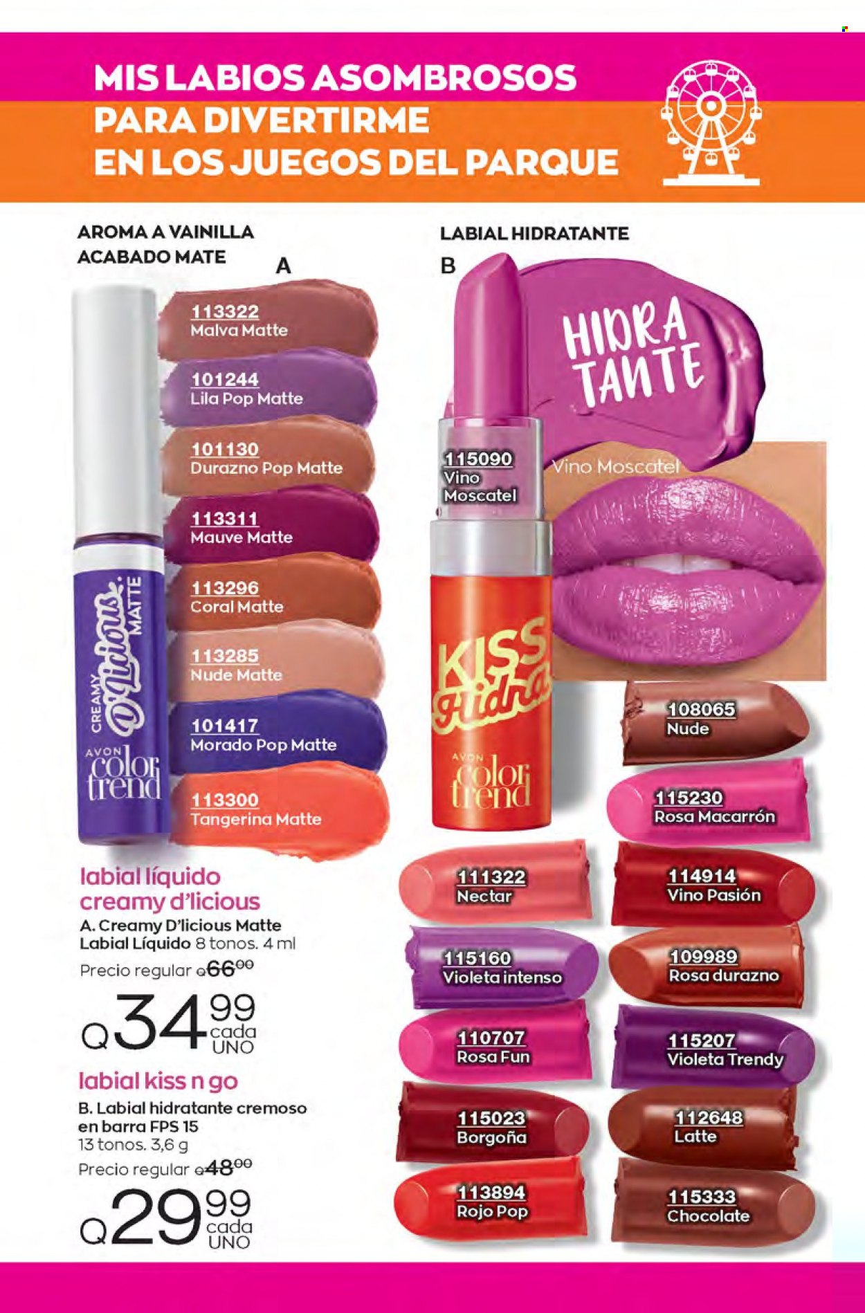 Catálogo Avon. Página 190