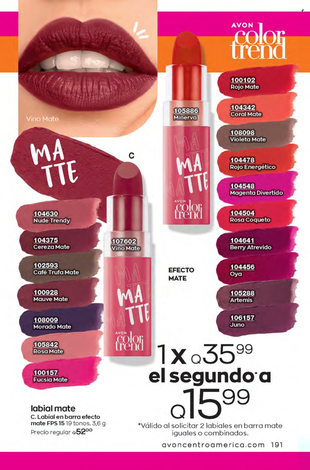 Catálogo Avon. Página 191