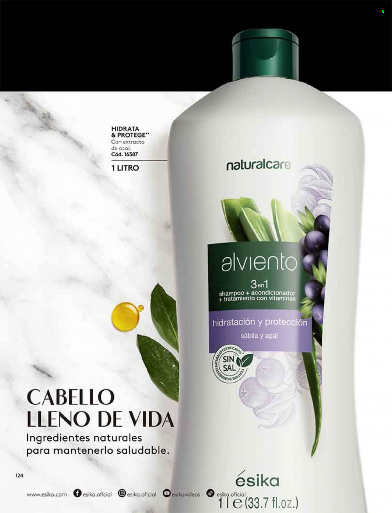 thumbnail - Folleto actual Ésika - Ventas - champú, acondicionador, shampoo. Página 124.