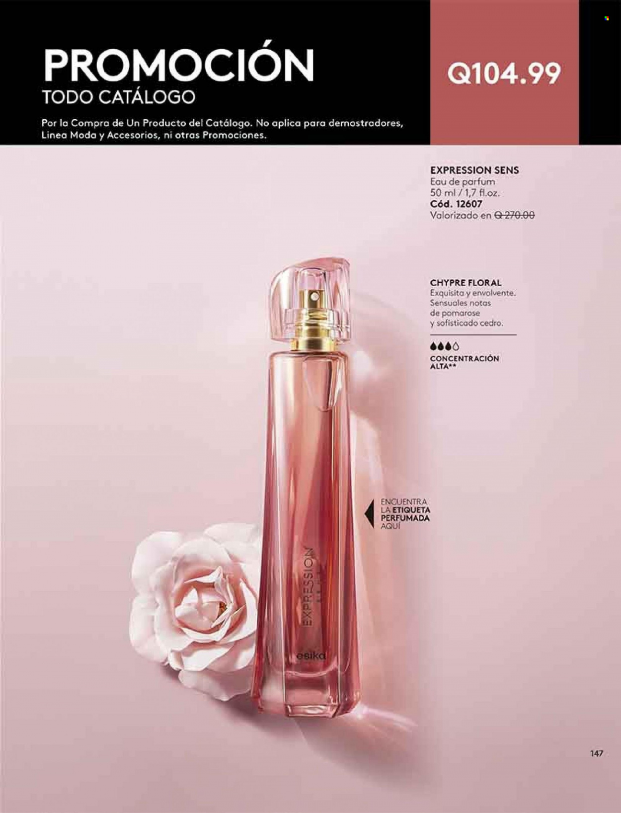 thumbnail - Folleto actual Ésika - Ventas - perfume. Página 147.