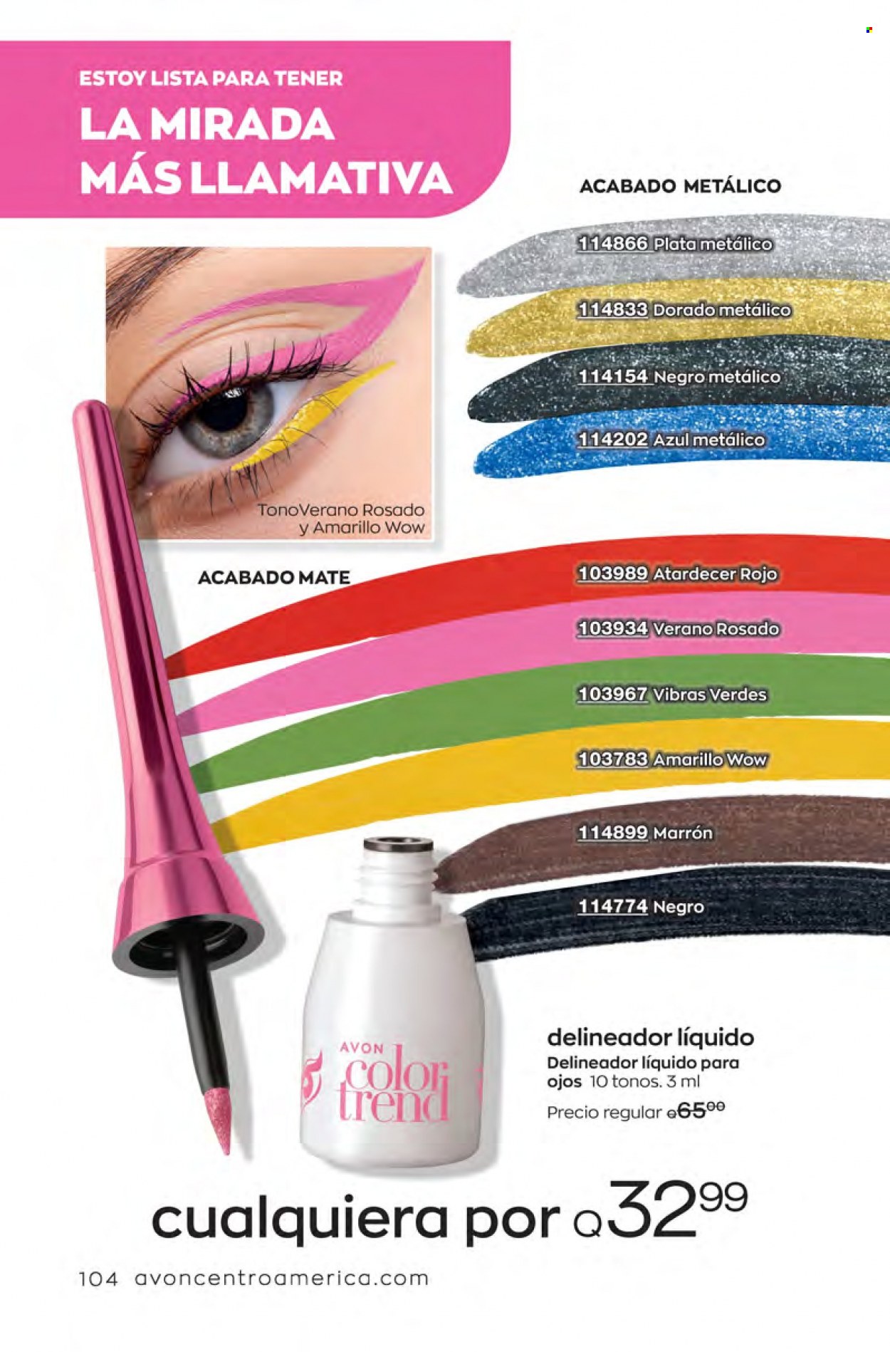 Catálogo Avon. Página 104