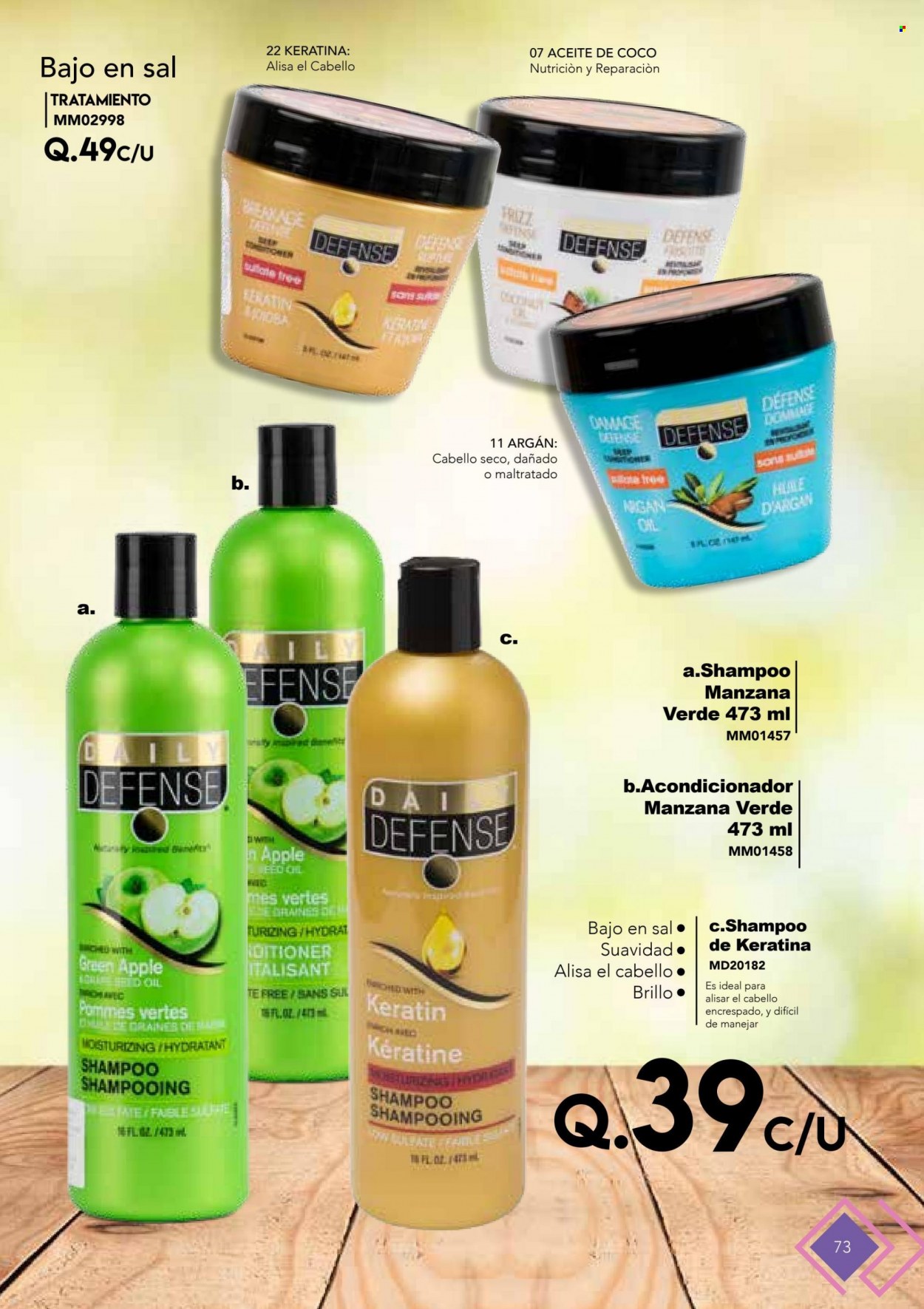 thumbnail - Folleto actual Multimodas - Ventas - champú, acondicionador, shampoo. Página 73.
