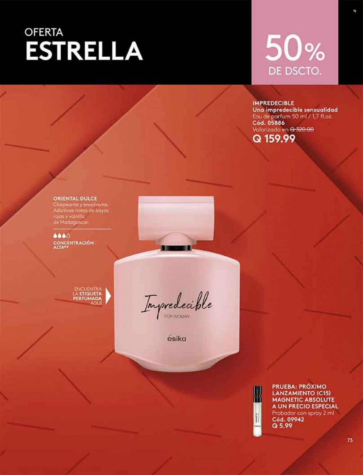 thumbnail - Folleto actual Ésika - Ventas - perfume. Página 73.