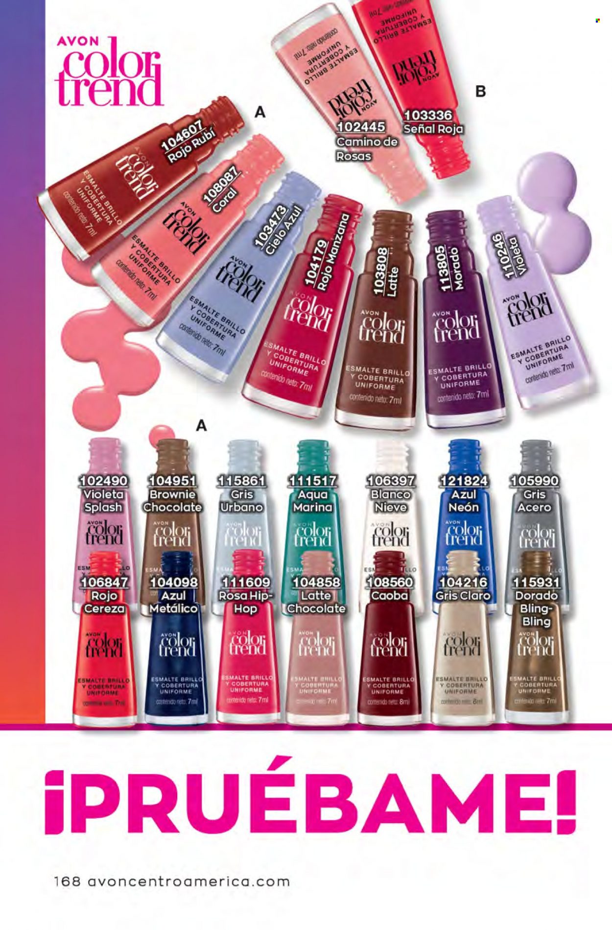 Catálogo Avon. Página 168