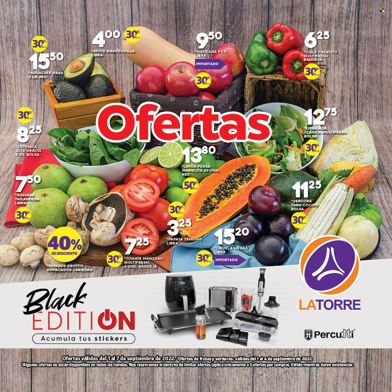 Catálogo Supermercados La Torre - 1.9.2022 - 7.9.2022. Página 1