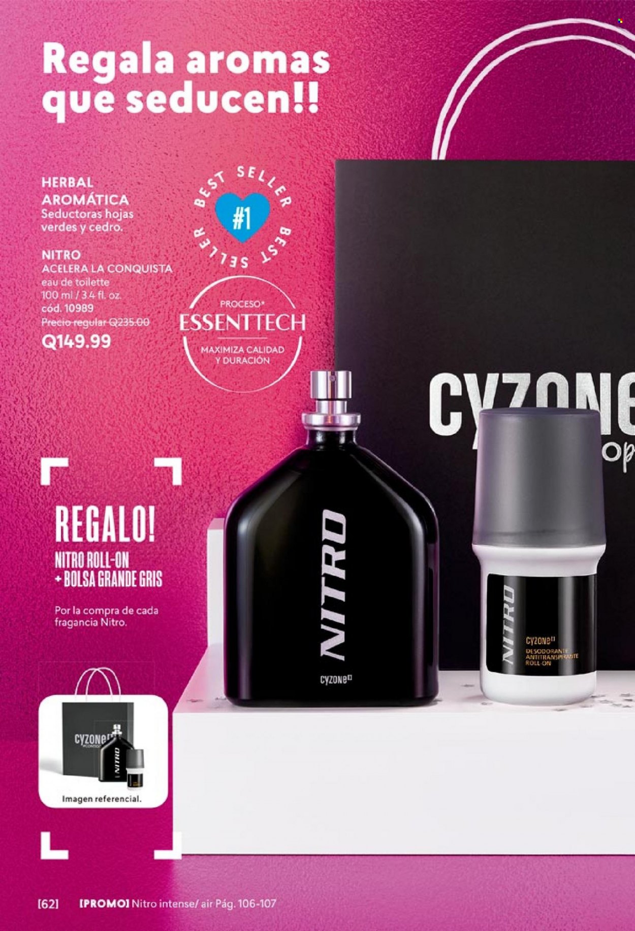 thumbnail - Folleto actual Cyzone - Ventas - desodorante de bola, eau de toilette, desodorante, antitranspirante. Página 62.