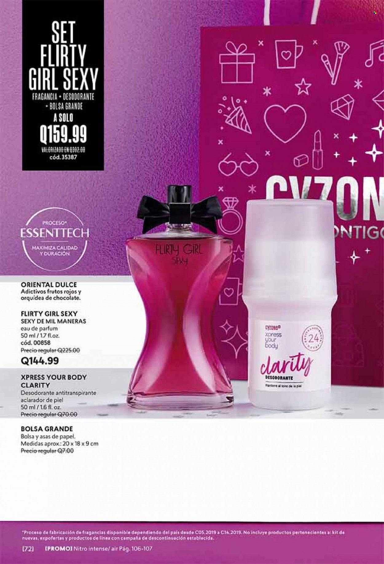 thumbnail - Folleto actual Cyzone - Ventas - perfume, desodorante, antitranspirante. Página 72.