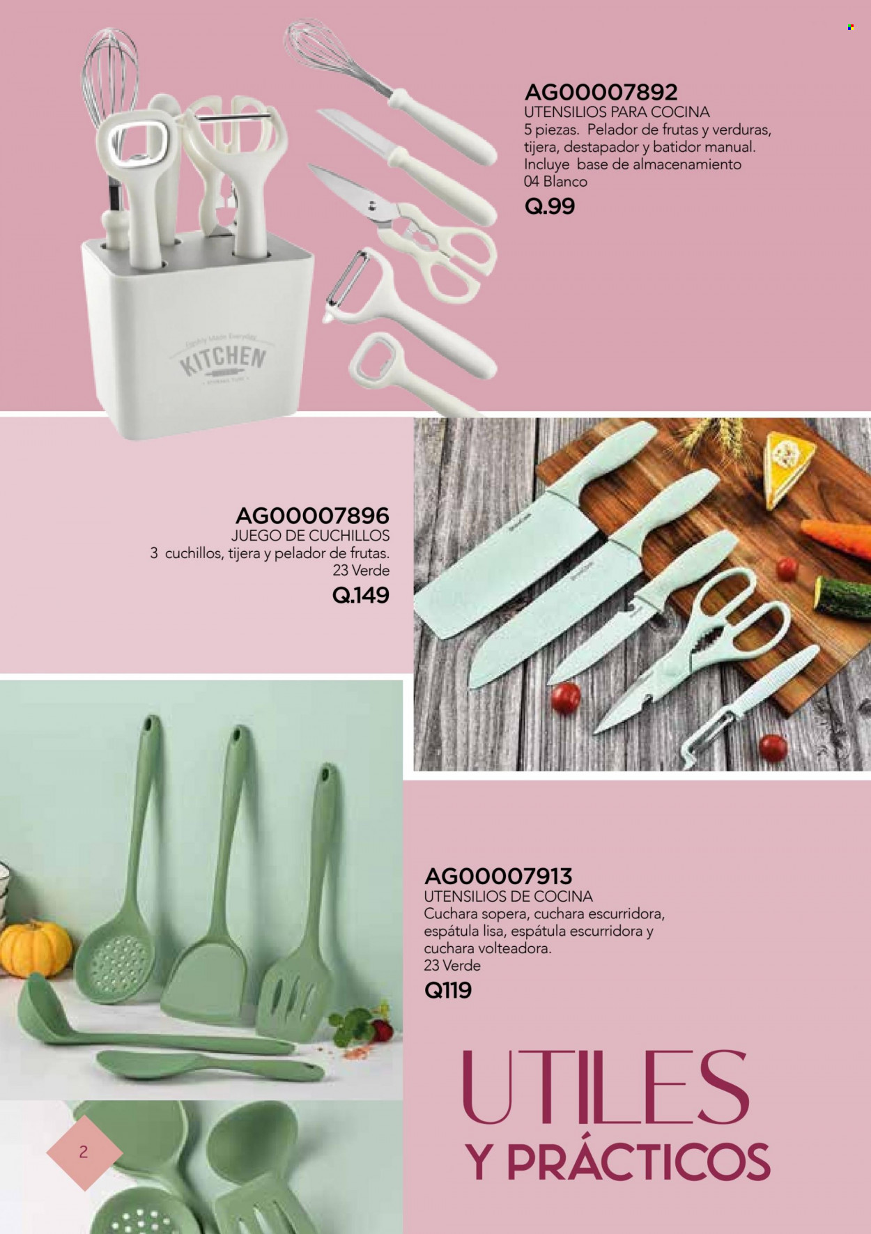 thumbnail - Folleto actual Agora - Ventas - espátula, pelador, cuchillo, accesorios para cocina, tijeras. Página 2.