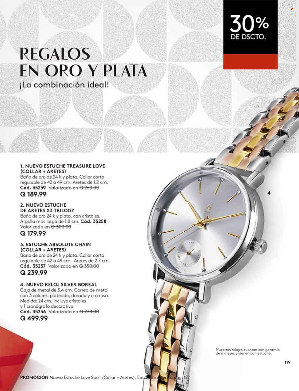 thumbnail - Folleto actual Ésika - Ventas - collar, aretes, reloj. Página 119.