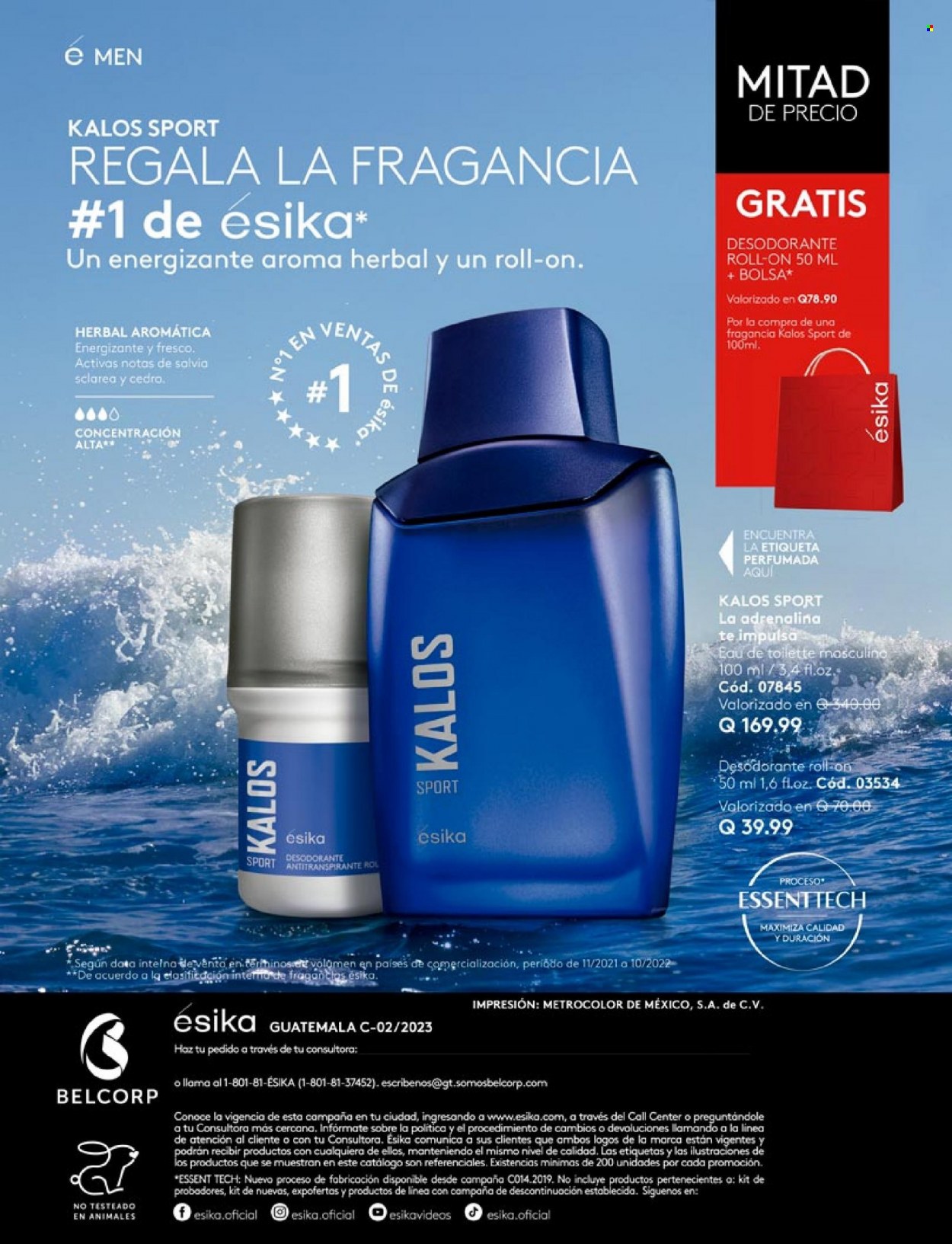 thumbnail - Folleto actual Ésika - Ventas - desodorante de bola, eau de toilette, desodorante, antitranspirante. Página 152.