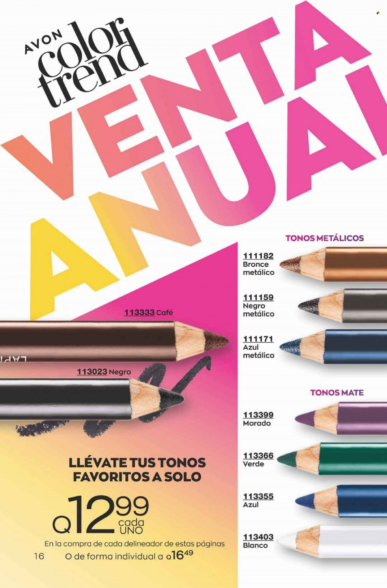 Catálogo Avon. Página 16