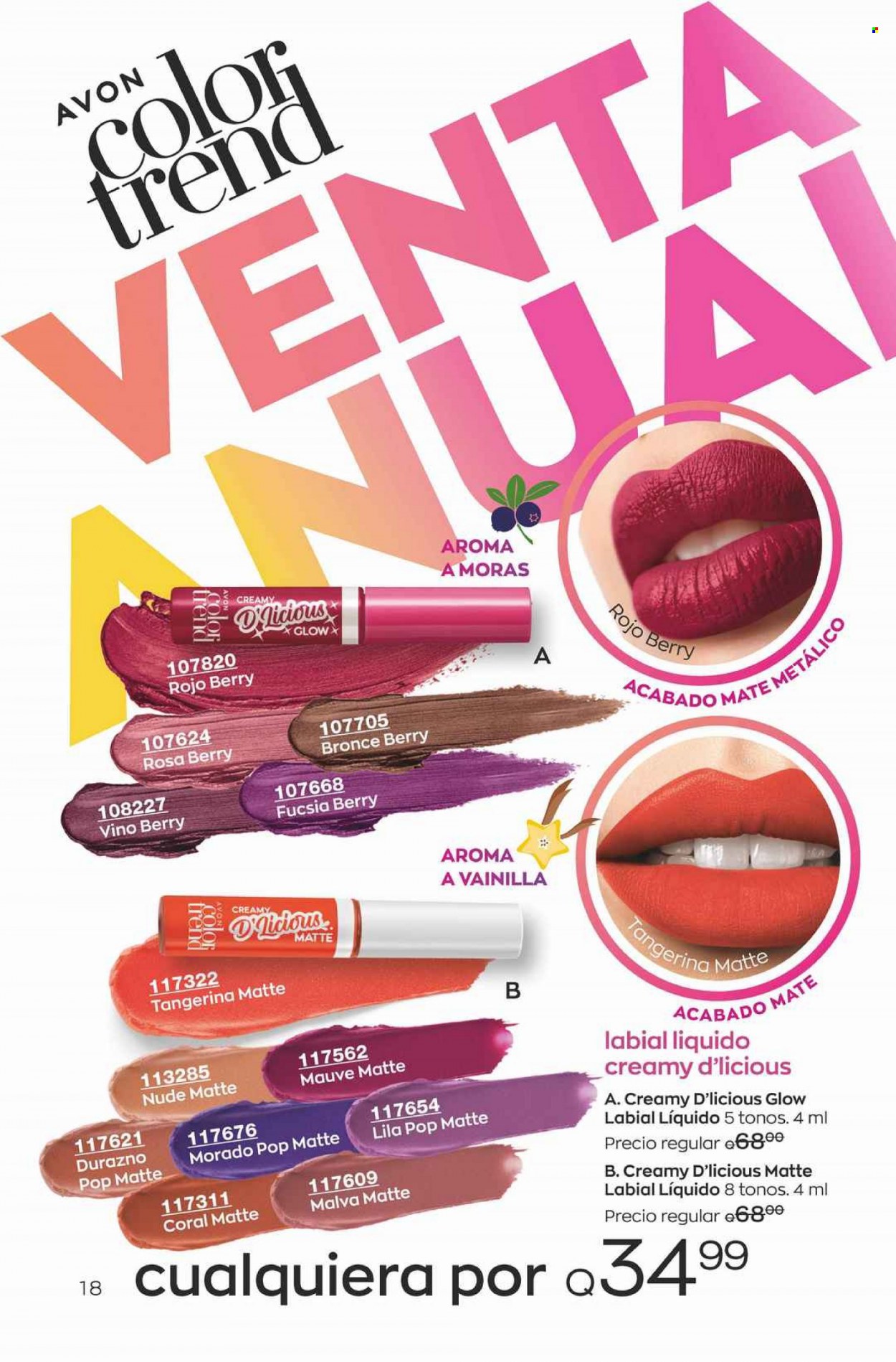 Catálogo Avon. Página 18