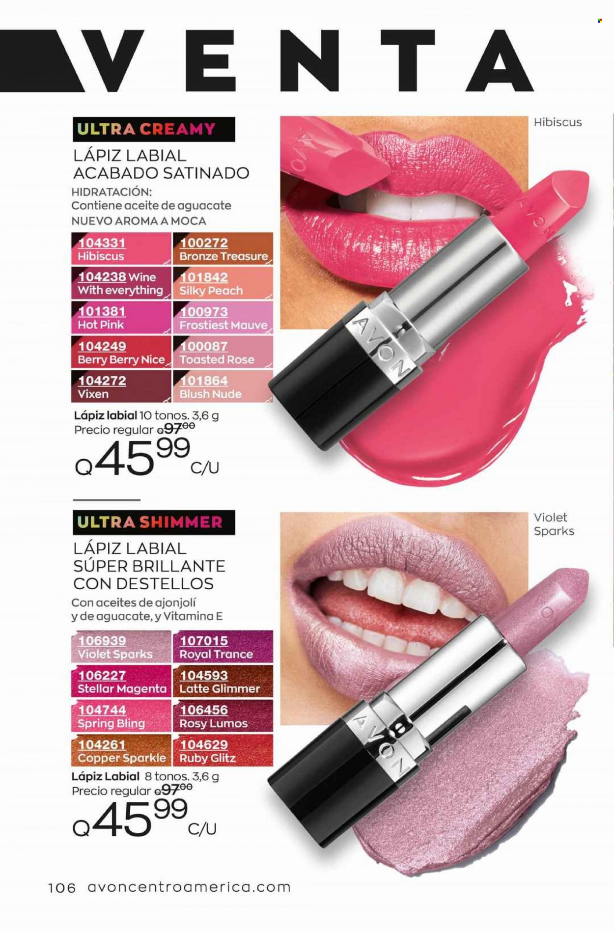 Catálogo Avon. Página 106