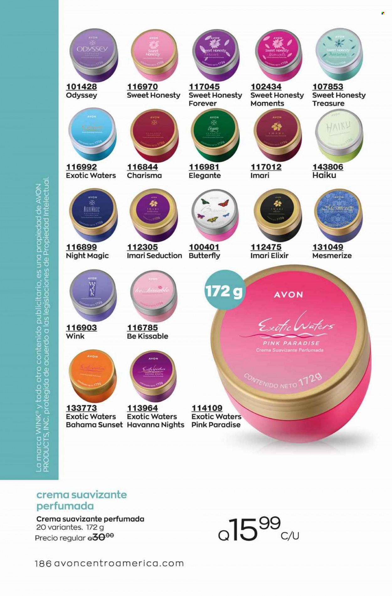 Catálogo Avon. Página 186