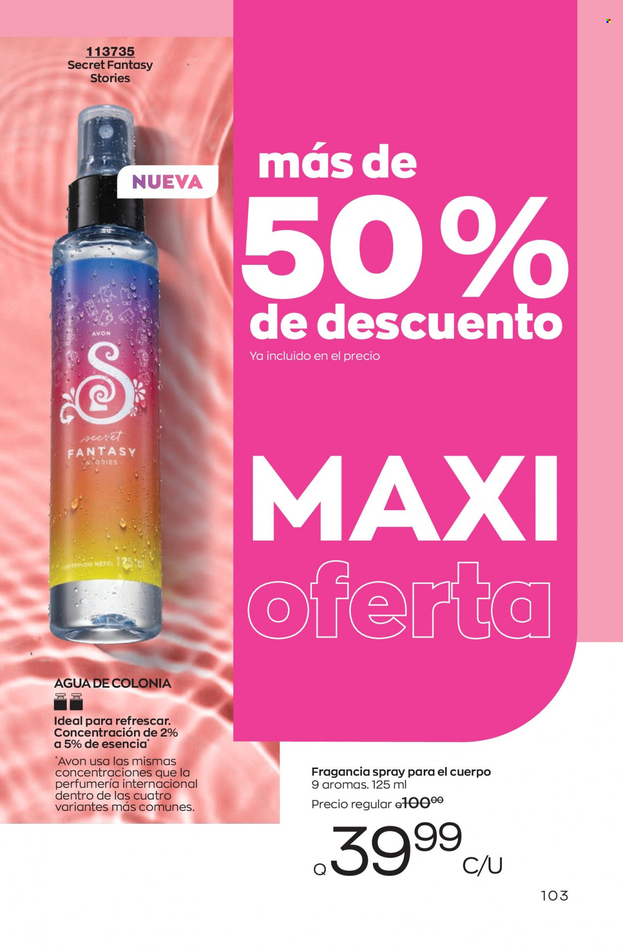 Catálogo Avon. Página 103