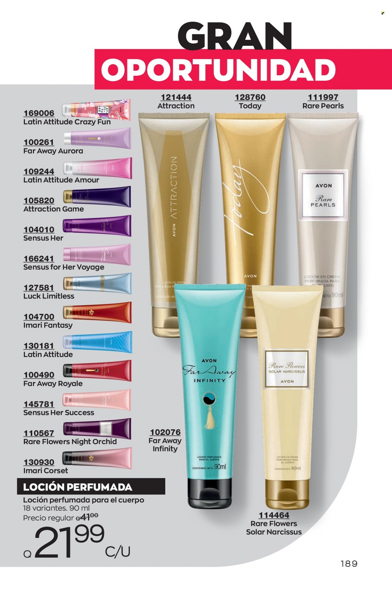 Catálogo Avon. Página 189