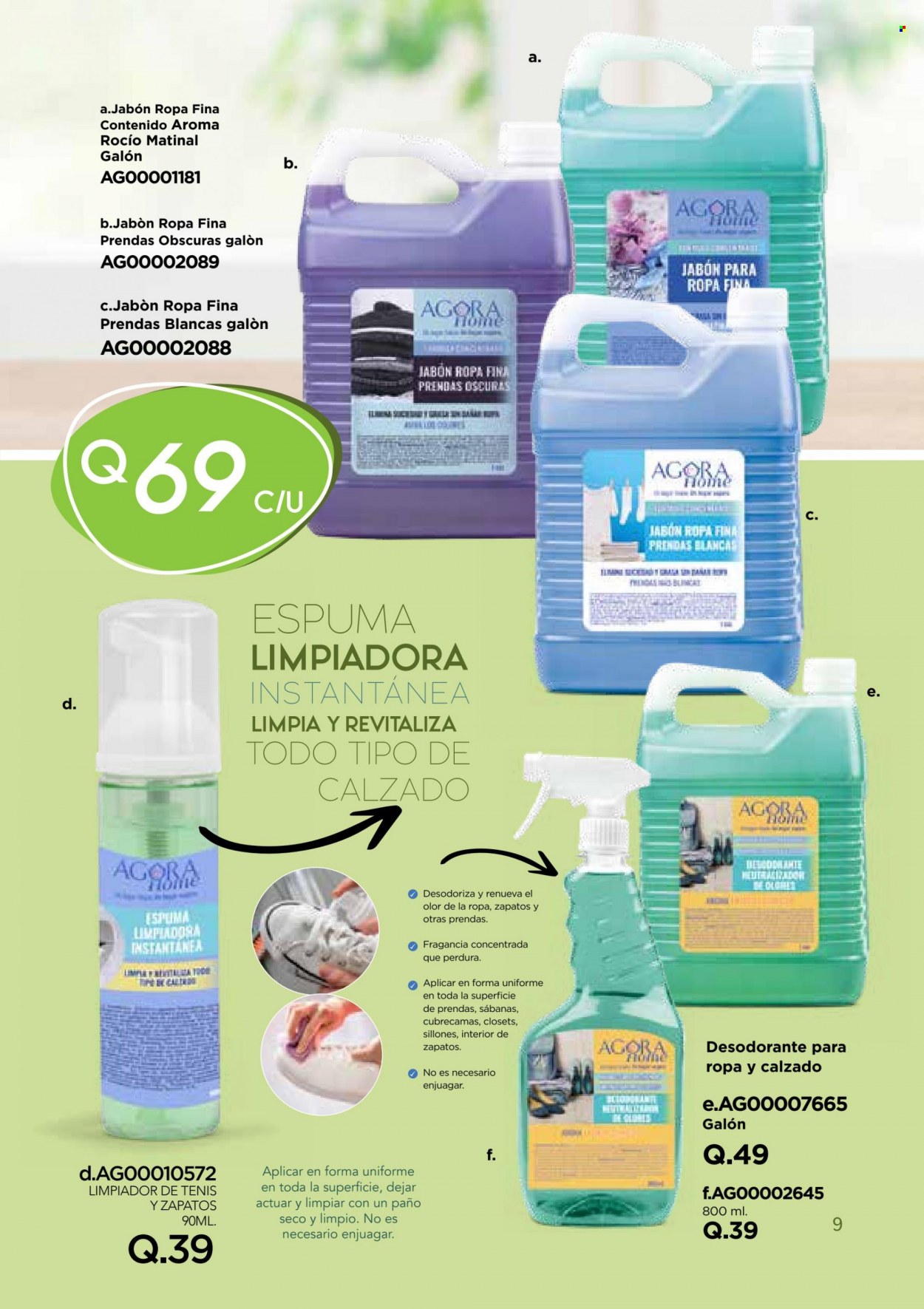 thumbnail - Folleto actual Agora - Ventas - detergente, limpiador, detergente en gel, desodorante, sillón, sábana. Página 96.