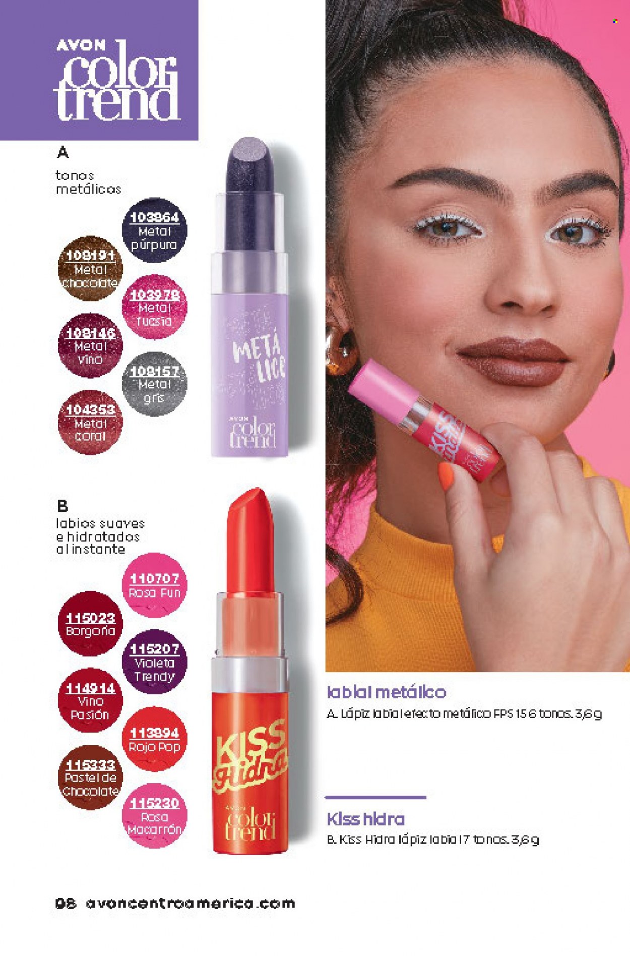 Catálogo Avon. Página 98