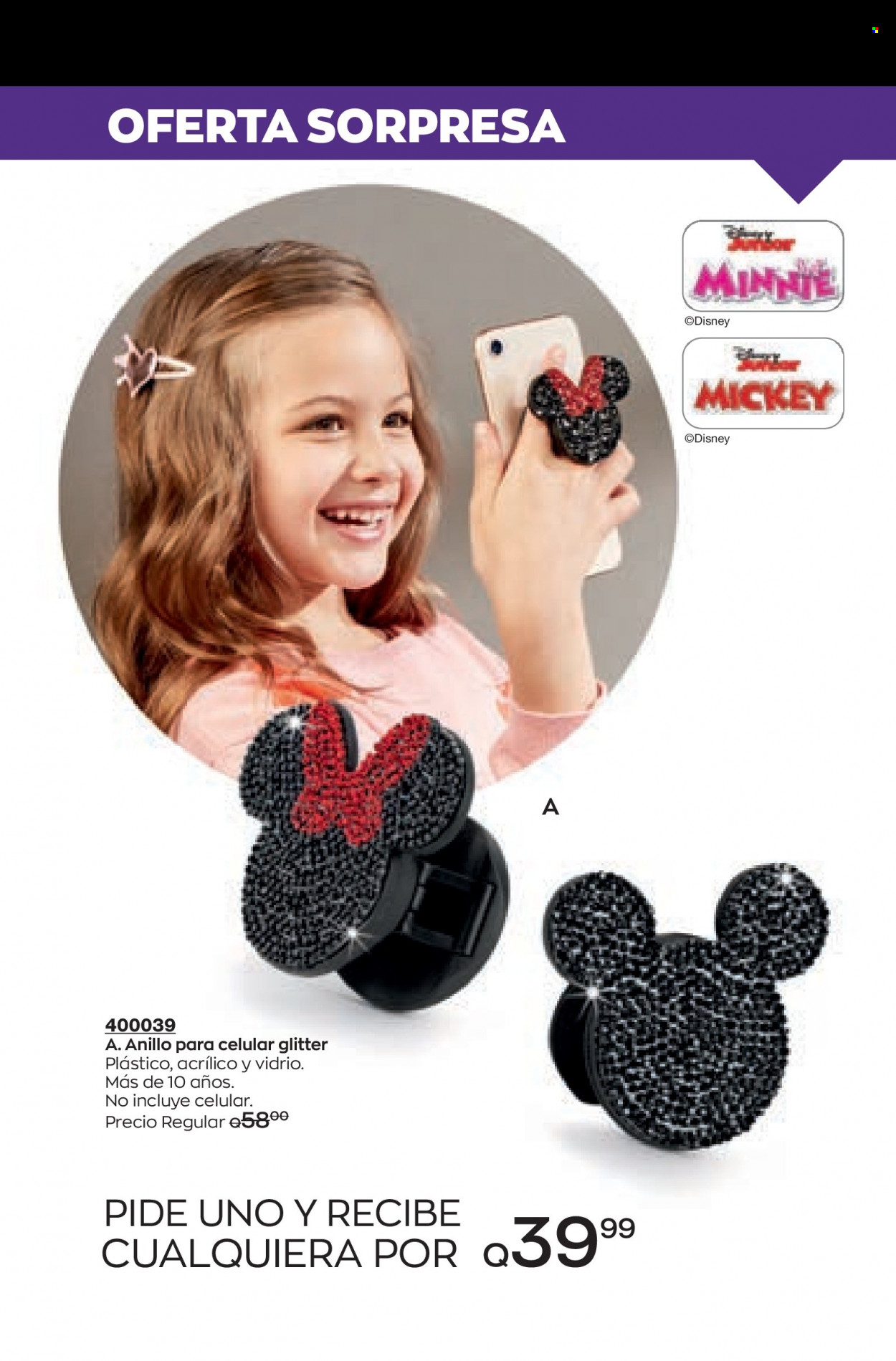 thumbnail - Folleto actual Avon - Ventas - Disney, Mickey Mouse, Minnie, anillo. Página 68.