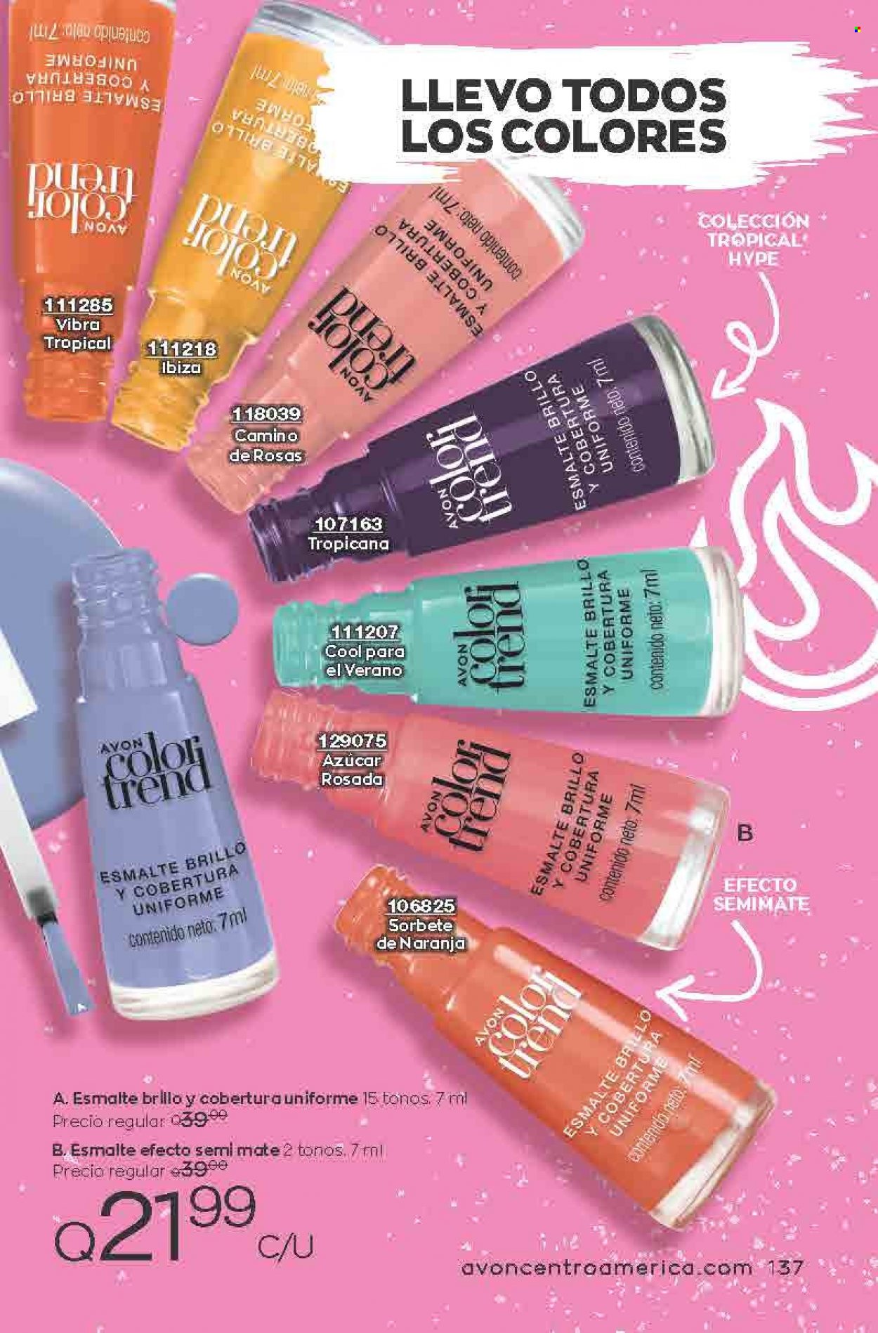 Catálogo Avon. Página 137