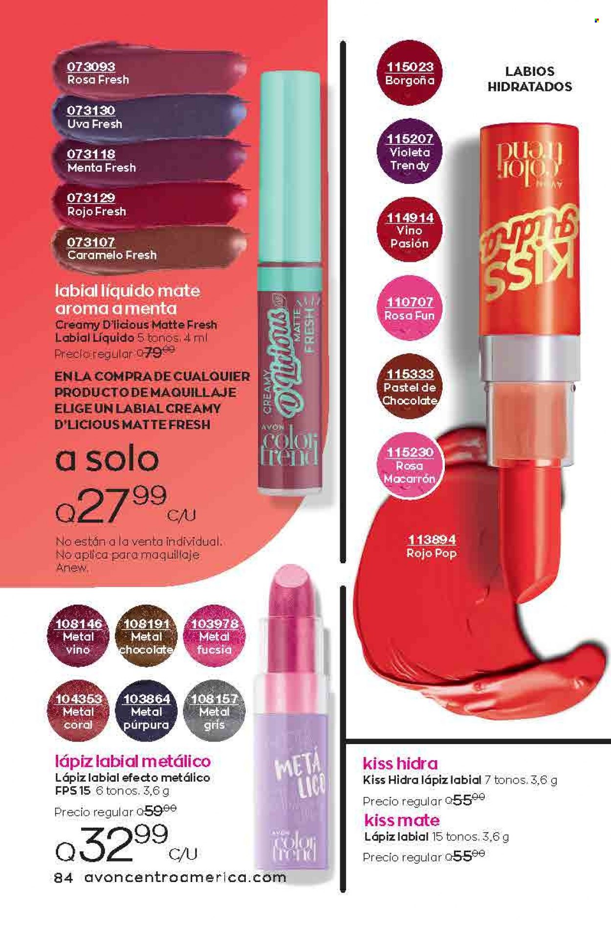Catálogo Avon. Página 84