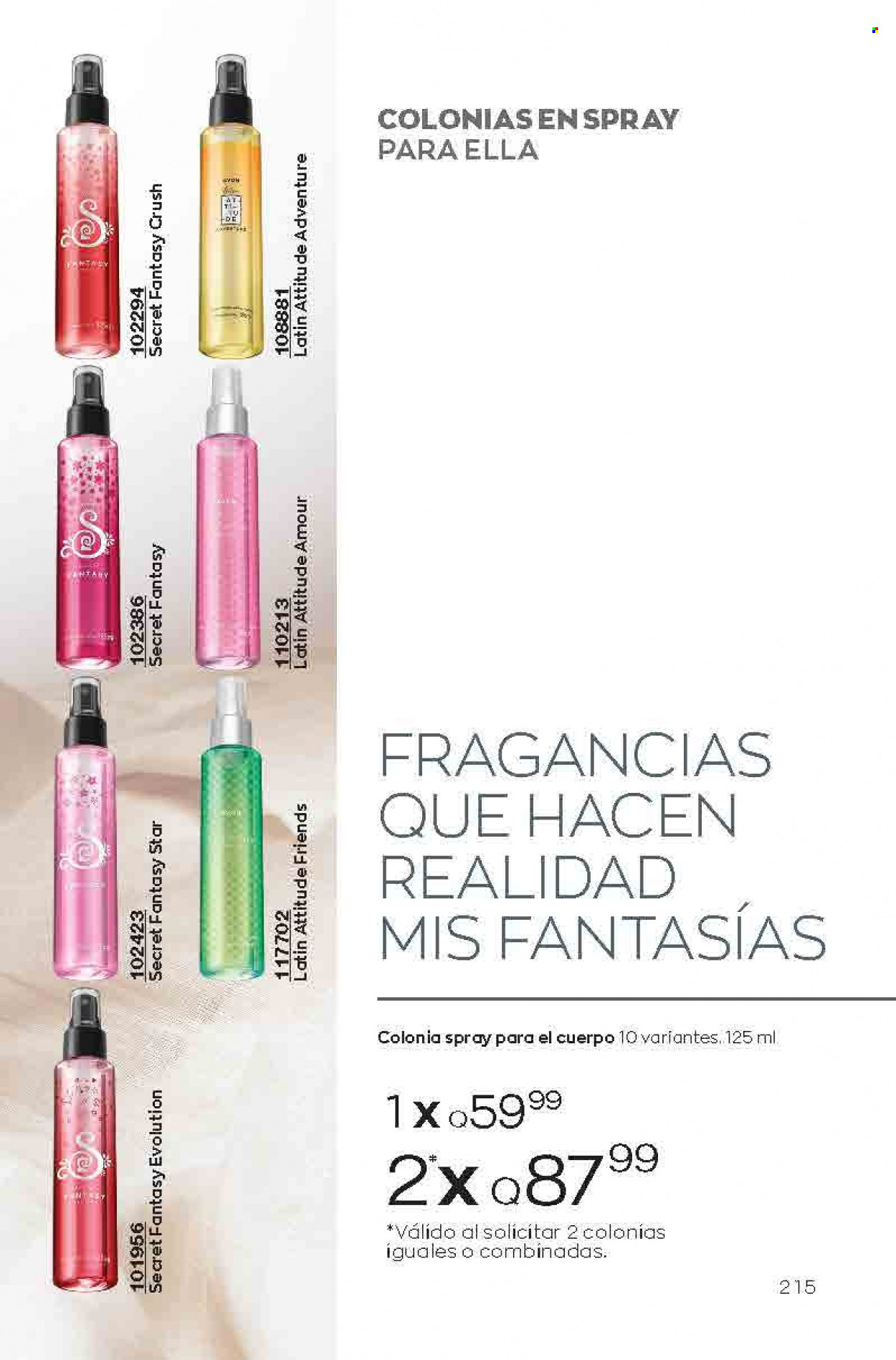 Catálogo Avon. Página 215
