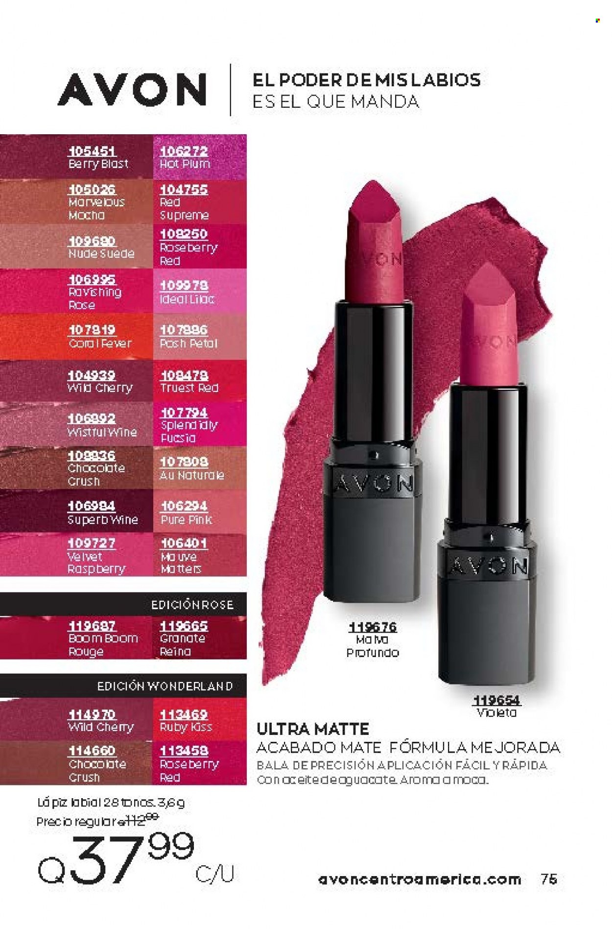 Catálogo Avon. Página 75
