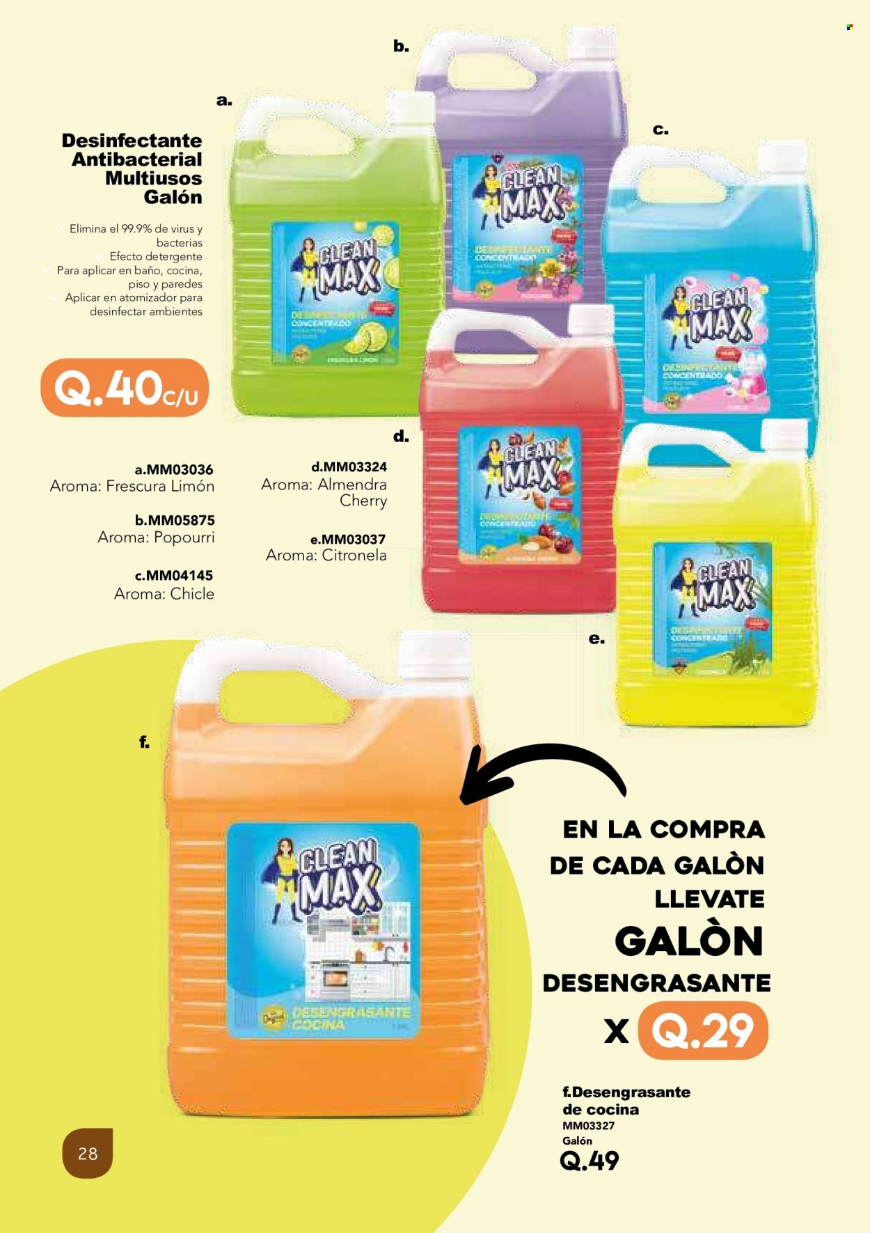 thumbnail - Folleto actual Multimodas - Ventas - detergente, desinfectante, quitagrasas, atomizador. Página 480.