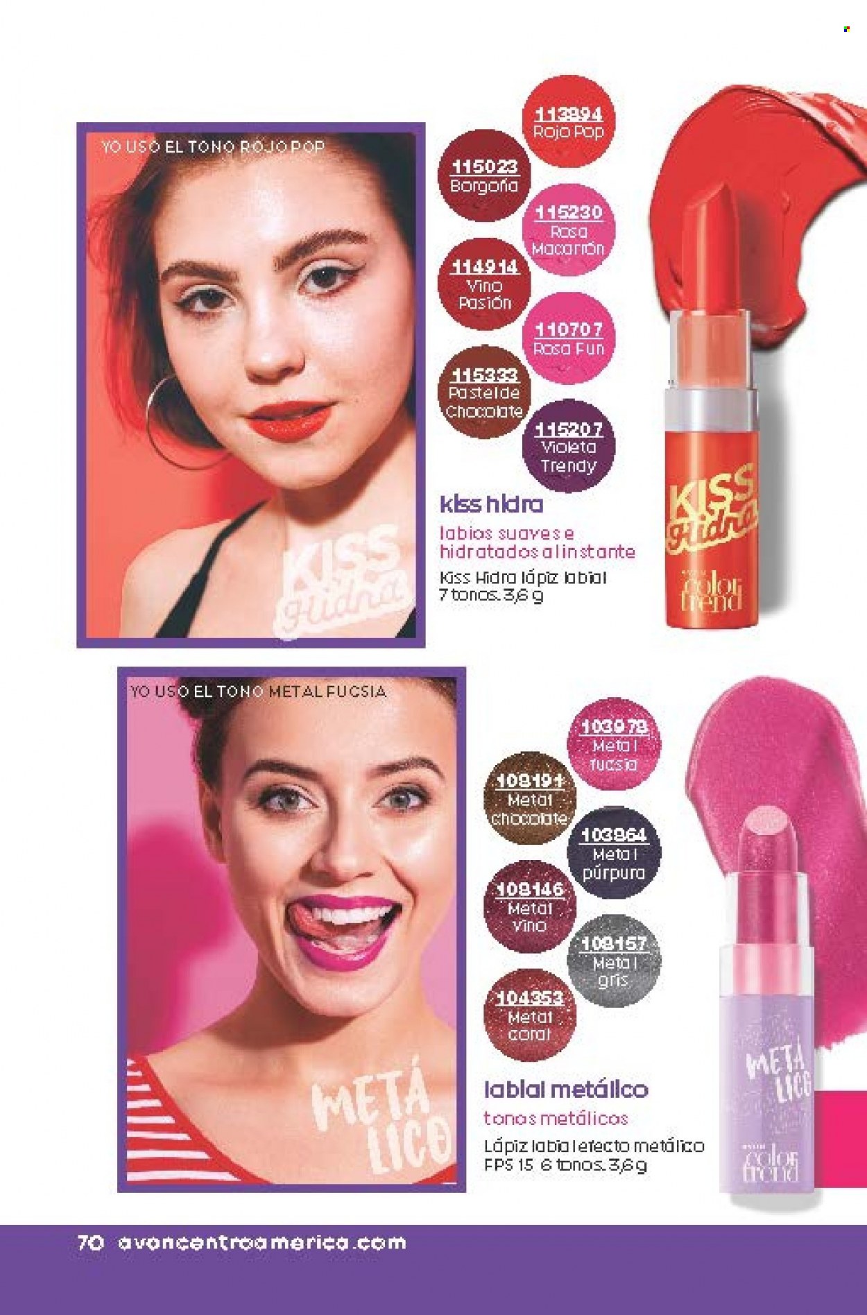 Catálogo Avon. Página 70
