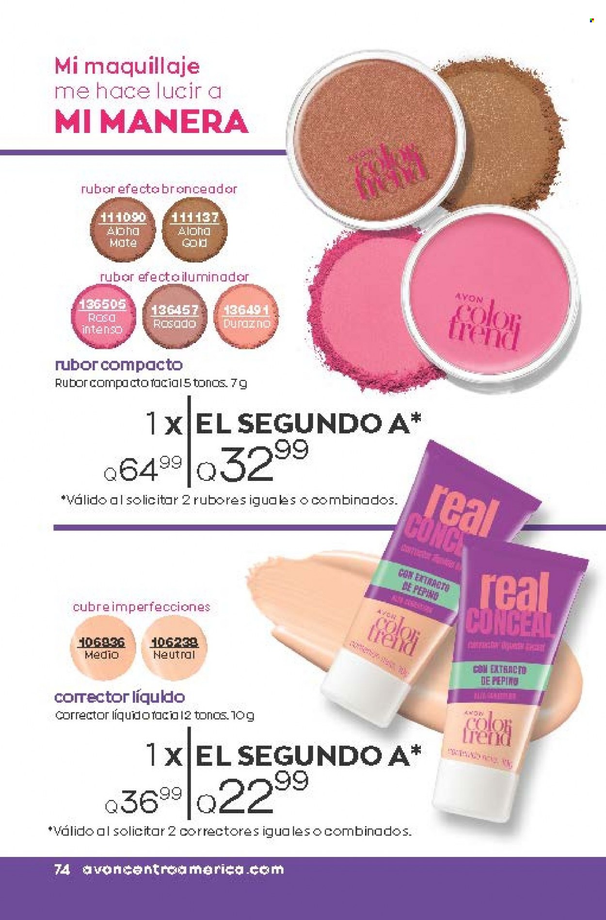 Catálogo Avon. Página 74