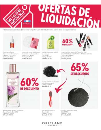 Folleto actual Oriflame - 1.8.2023 - 31.8.2023.