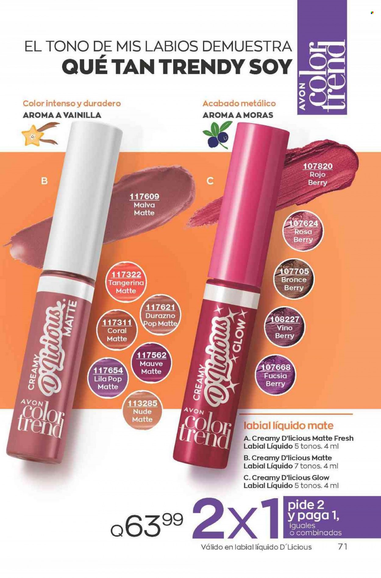 Catálogo Avon. Página 71