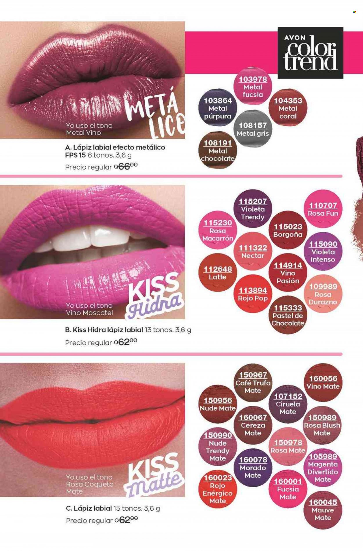 Catálogo Avon. Página 210