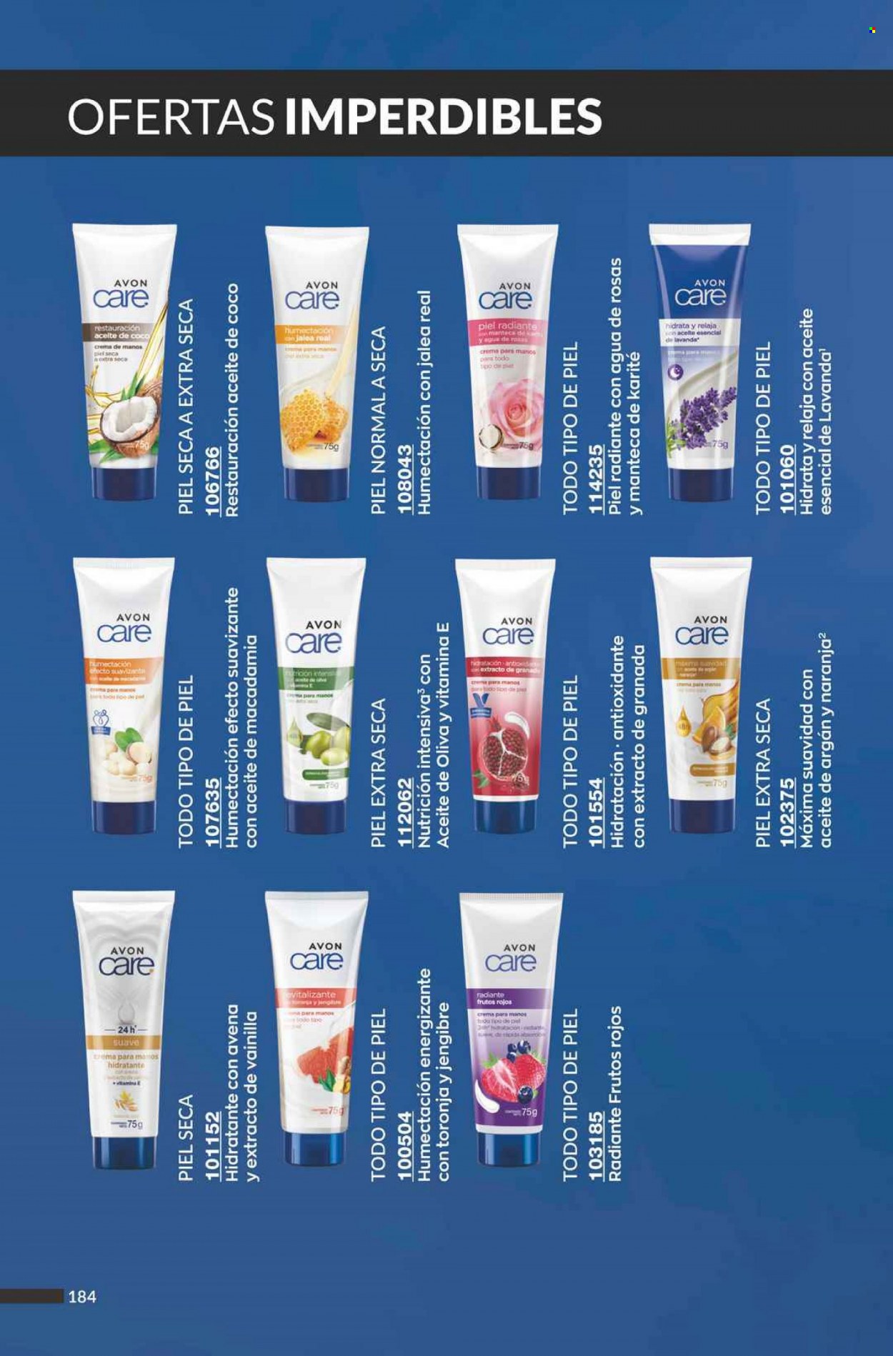 Catálogo Avon. Página 184