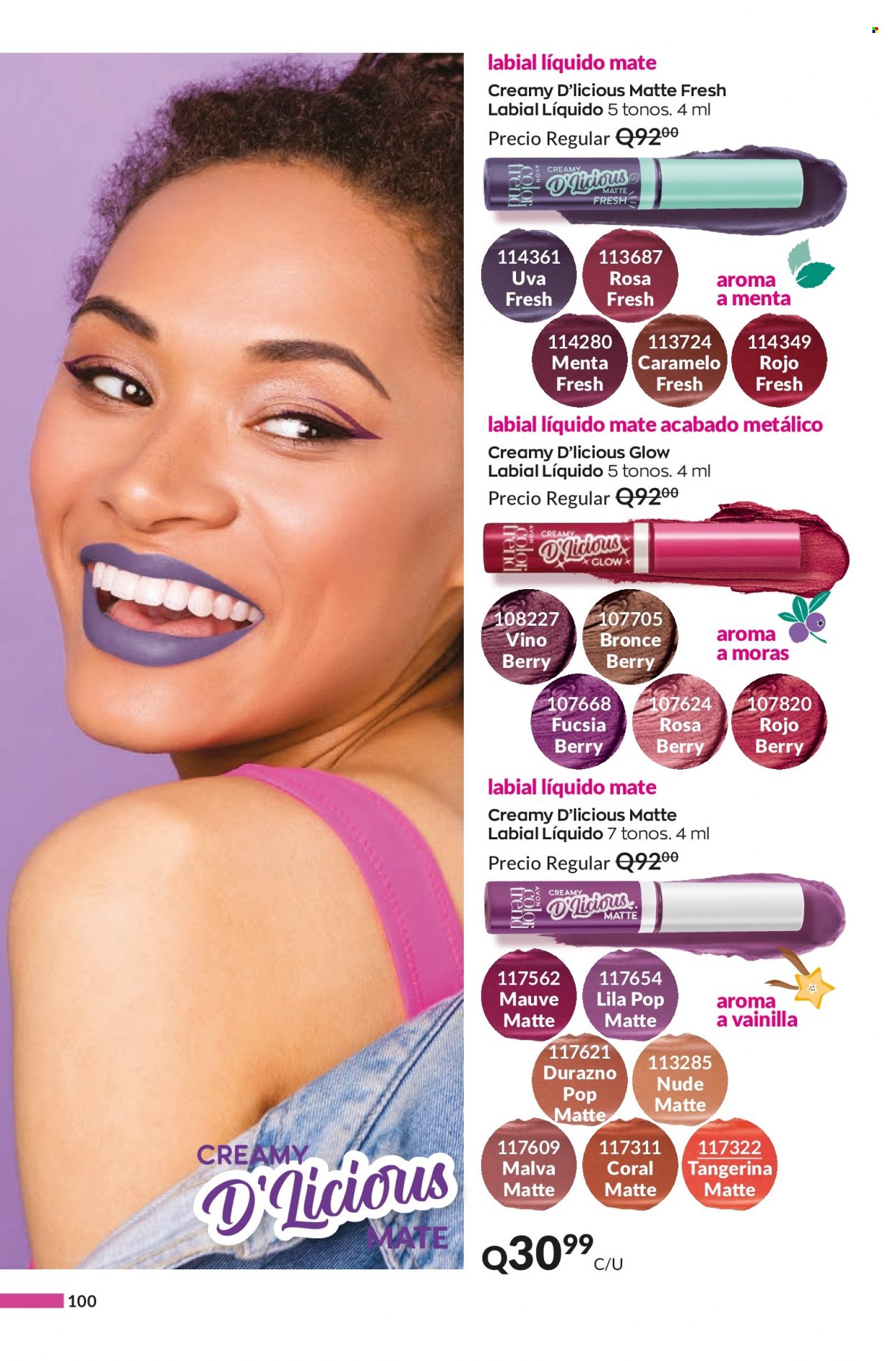 Catálogo Avon. Página 100
