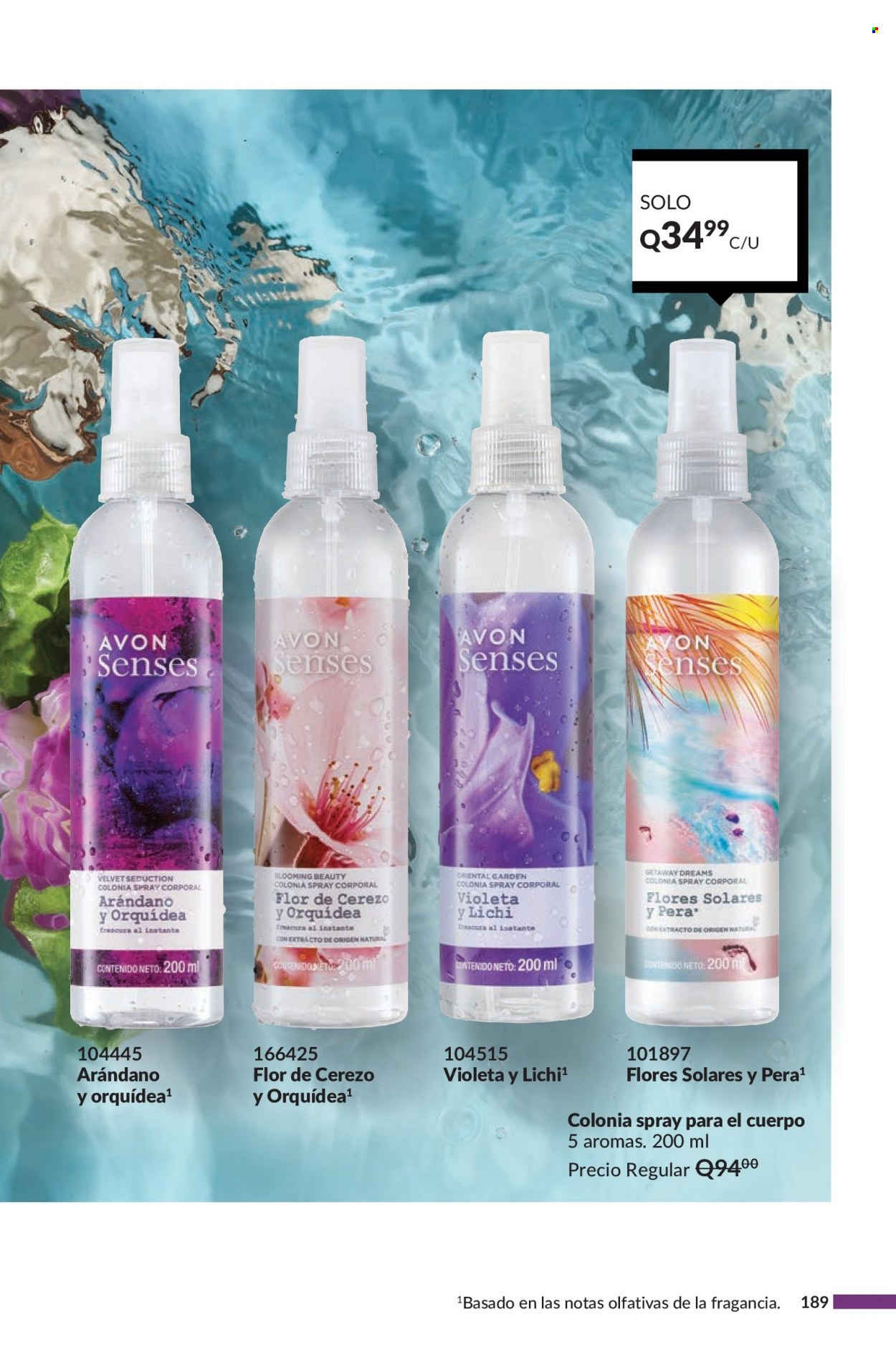 Catálogo Avon. Página 189